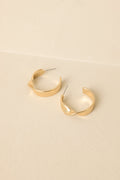 Unexpected Twist Gold Hoop Earrings